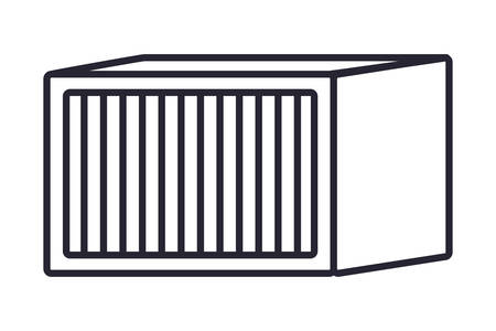 Container design, Delivery shipping logistics transportation distribution and merchandise theme Vector illustrationのイラスト素材