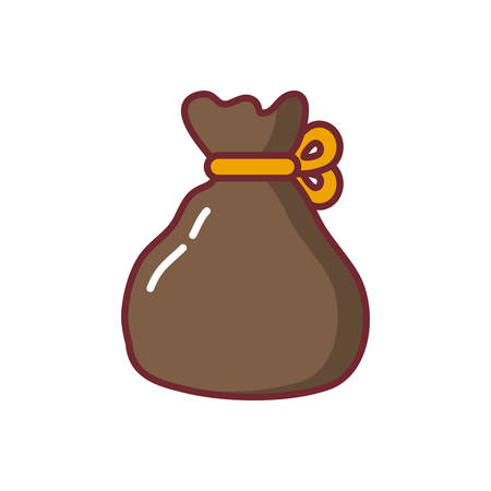 Santas bag design, Merry christmas season decoration card invitation celebration and holiday theme Vector illustrationのイラスト素材