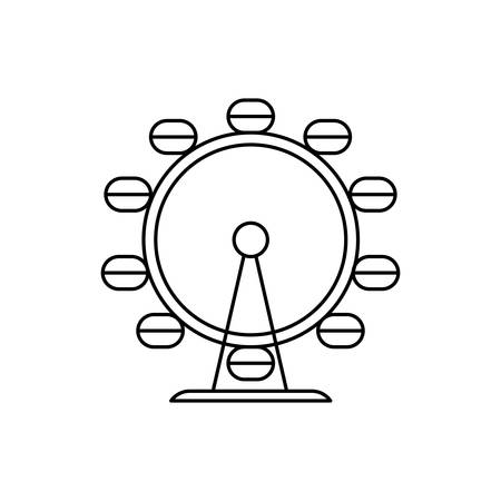 panoramic wheel attraction isolated icon vector illustration designのイラスト素材