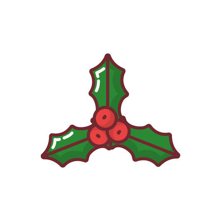 leaves design, Merry christmas season decoration card invitation celebration and holiday theme Vector illustrationのイラスト素材