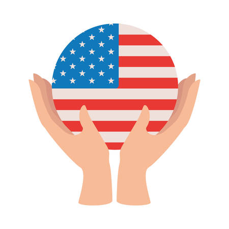 usa flag design, United states of america independence day nation and country theme Vector illustrationのイラスト素材