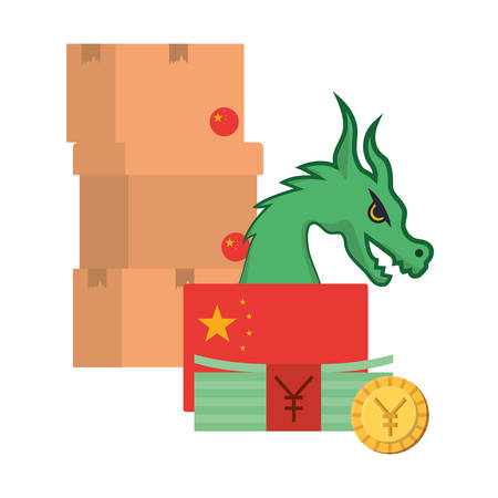 Chinese yuan design, Money finance commerce market payment invest and buy theme Vector illustrationのイラスト素材