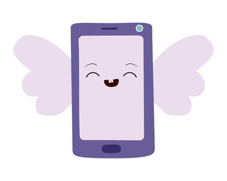 Smartphone icon design, Digital technology communication social media internet web and cellular theme Vector illustrationのイラスト素材