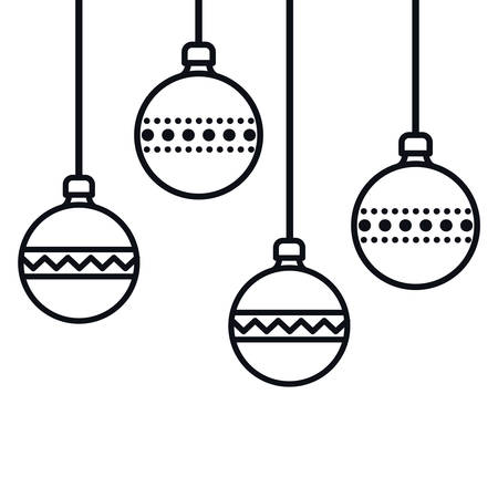 Spheres design, Merry christmas season decoration card invitation celebration and holiday theme Vector illustrationのイラスト素材