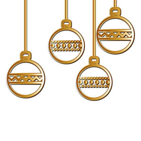 Spheres design, Merry christmas season decoration card invitation celebration and holiday theme Vector illustrationのイラスト素材