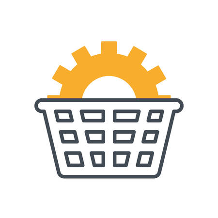 shopping basket commerce isolated icon vector illustration designのイラスト素材