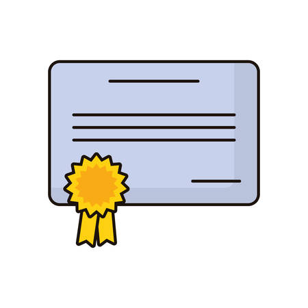 graduation diploma paper isolated icon vector illustration designのイラスト素材