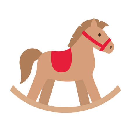 Horse design, Toy childhood play fun kid game gift and object theme Vector illustrationのイラスト素材