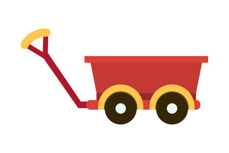 Cart design, Toy childhood play fun kid game gift and object theme Vector illustrationのイラスト素材