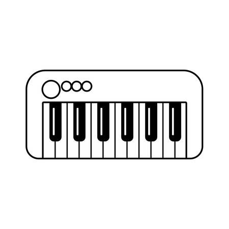 Piano design, Toy childhood play fun kid game gift and object theme Vector illustrationのイラスト素材