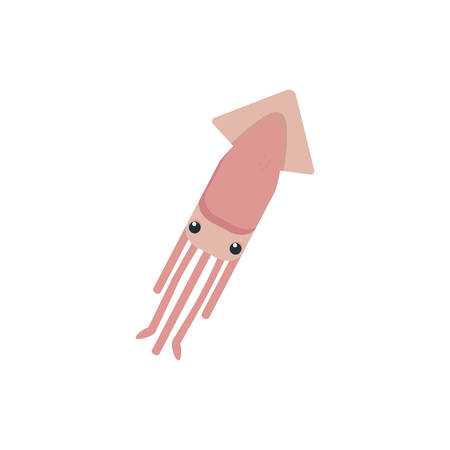 Sea squid design, Ocean nature beach underwater aquarium and marine theme Vector illustrationのイラスト素材