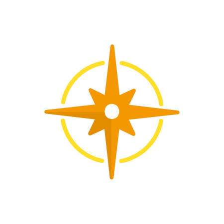 Compass icon design, Sea nautical marine ocean sea ship iron metal and vintage theme Vector illustrationのイラスト素材