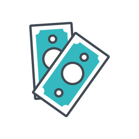 bills money dollars isolated icon vector illustration designのイラスト素材