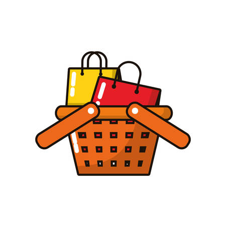 shopping basket commerce isolated icon vector illustration designのイラスト素材