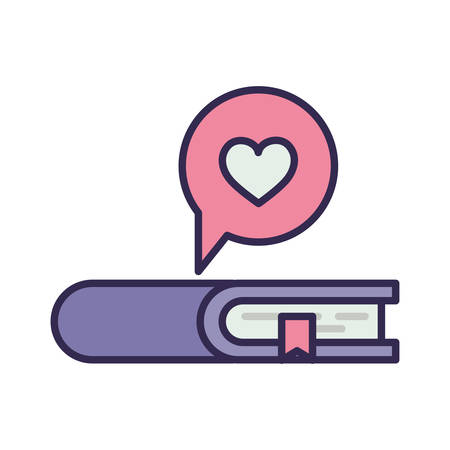 education text book with heart vector illustration designのイラスト素材