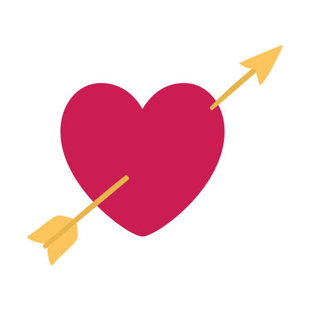 Heart shape design, Love passion romantic health wedding romance and decoration theme Vector illustrationのイラスト素材