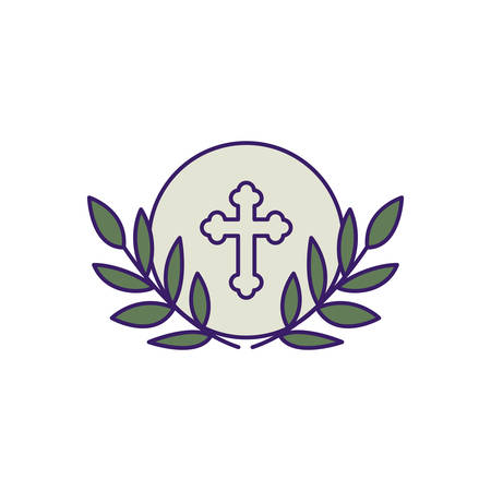 Communion wafer design, religion christianity god faith spirituality belief pray and hope theme Vector illustrationのイラスト素材