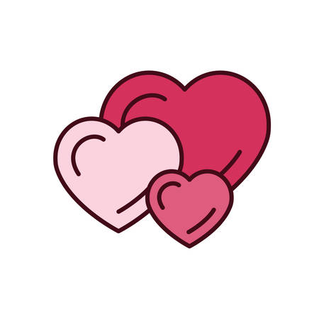 Hearts design, Love passion romantic valentines day wedding romance decoration theme Vector illustrationのイラスト素材