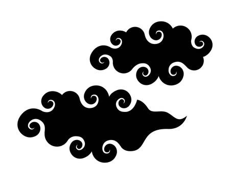 Clouds icon design, Weather sky nature climate cloudy season and meteorology theme Vector illustrationのイラスト素材