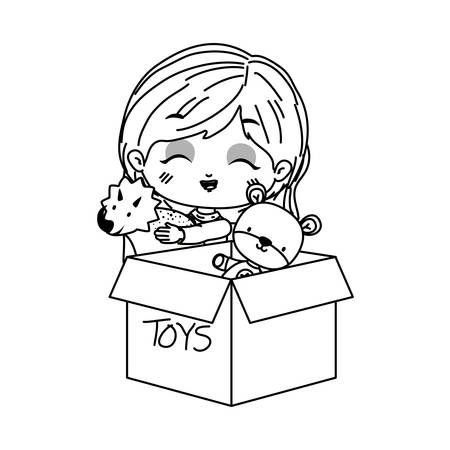 Boy cartoon design, Kid childhood little people lifestyle and person theme Vector illustrationのイラスト素材