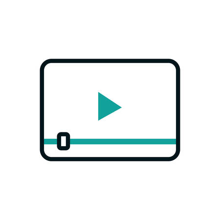 Video play icon design, Digital technology communication social media internet web and wireless theme Vector illustrationのイラスト素材
