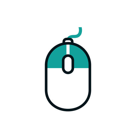 Mouse icon design, Digital technology communication social media internet web and wireless theme Vector illustrationのイラスト素材