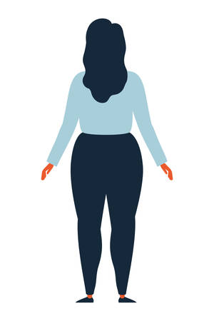 Avatar woman design, Girl female person people human and social media theme Vector illustrationのイラスト素材