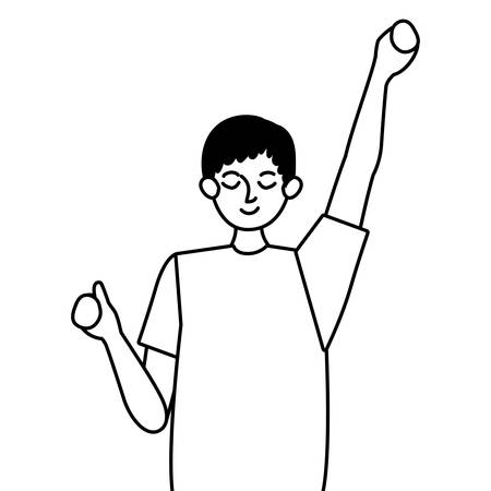 Avatar man design, Boy male person people human social media and portrait theme Vector illustrationのイラスト素材