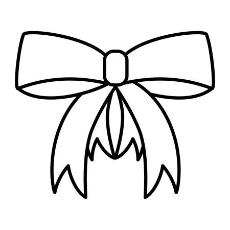 bow tie ribbon decorative icon vector illustration designのイラスト素材