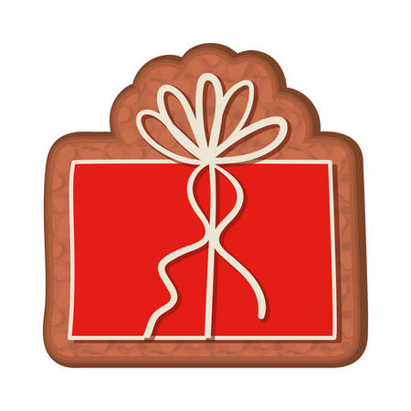 Gift cookie design, Merry christmas season decoration card invitation celebration and holiday theme Vector illustrationのイラスト素材