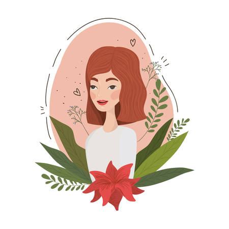 Cute woman cartoon drawing design, Girl female person people human and social media theme Vector illustrationのイラスト素材