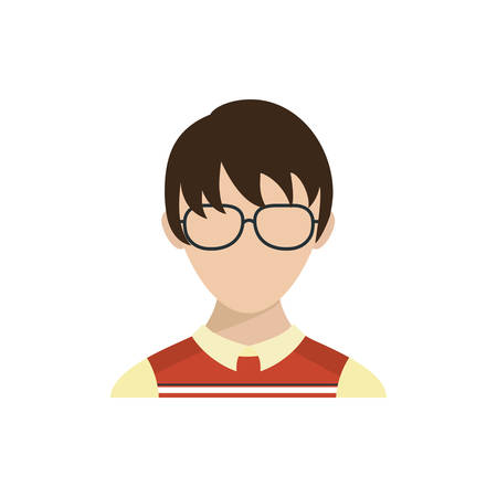 Man head design, Boy male person people human social media and portrait theme Vector illustrationのイラスト素材