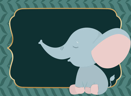 Cute elephant cartoon design, Animal zoo life nature character childhood and adorable theme Vector illustrationのイラスト素材