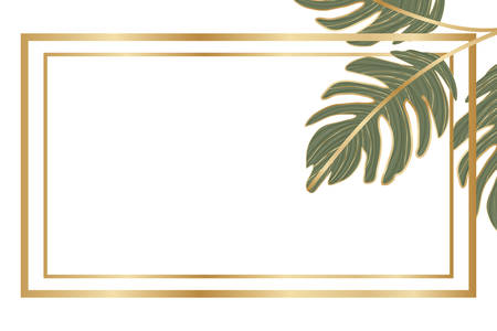 Tropical green leaves design, Nature summer plant botany tree and decoration theme Vector illustrationのイラスト素材