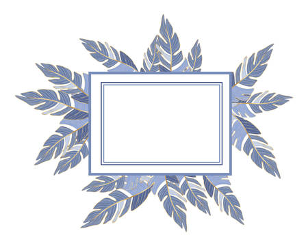 Tropical blue leaves design, Nature summer plant botany tree and decoration theme Vector illustrationのイラスト素材