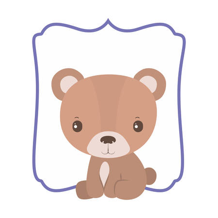 Cute bear cartoon design, Animal zoo life nature character childhood and adorable theme Vector illustrationのイラスト素材