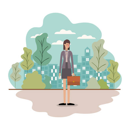 Businesswoman design, Woman business management corporate job occupation and worker theme Vector illustrationのイラスト素材