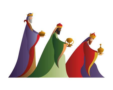 Happy epiphany day design, religion christianity god faith spirituality belief and pray theme Vector illustrationのイラスト素材