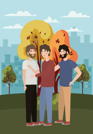 Avatar men design, Boys males person people human social media and portrait theme Vector illustrationのイラスト素材