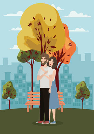 Couple of woman and man drawing design, Relationship love valentines day romance holiday and together theme Vector illustrationのイラスト素材