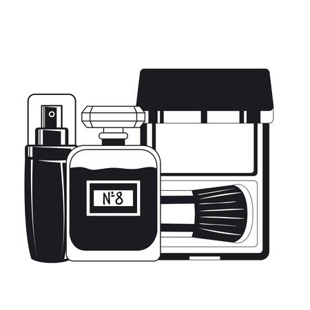 splash bottle and shadows make up icon vector illustration designのイラスト素材