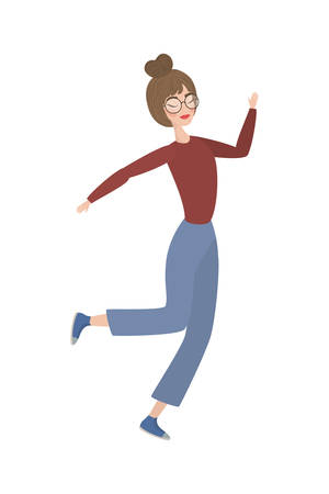 Woman cartoon drawing design, Girl female person people human and social media theme Vector illustrationのイラスト素材