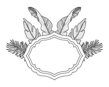 Tropical leaves design, Nature summer plant botany tree and decoration theme Vector illustrationのイラスト素材