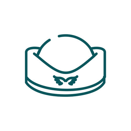 Pilot hat design, Airplane plane vehicle transportation fly air travel aircraft flight aviation and sky theme Vector illustrationのイラスト素材