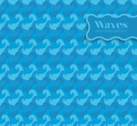 Blue waves background design, Sea ocean water ripple clear surface tropical nature and aqua theme Vector illustrationのイラスト素材