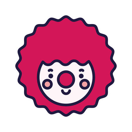 Clown design, Party celebration event happy birthday holiday surprise anniversary and decorative theme Vector illustrationのイラスト素材