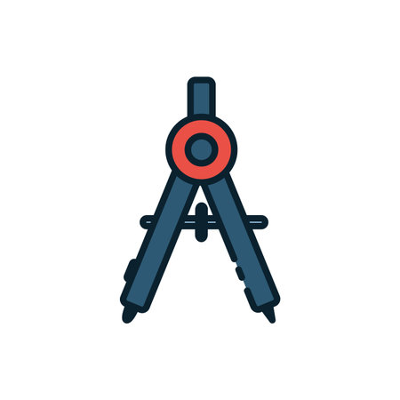 Measuring compass design, Instrument tool work measurement lenght object architecture and distance...