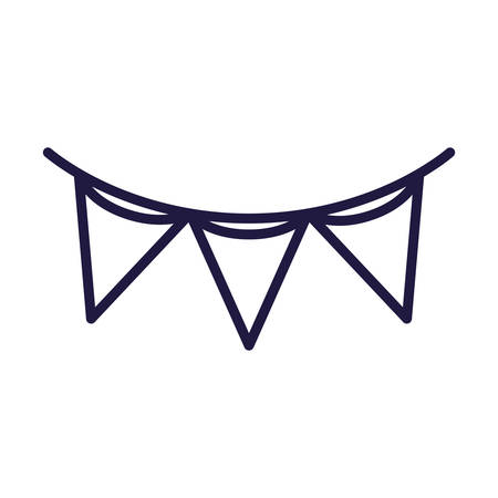 Banner pennant design, Party celebration event happy birthday holiday surprise anniversary and decorative theme Vector illustrationのイラスト素材