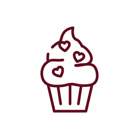 Cupcake design, Muffin dessert sweet bakery sugar pastry and food theme Vector illustrationのイラスト素材