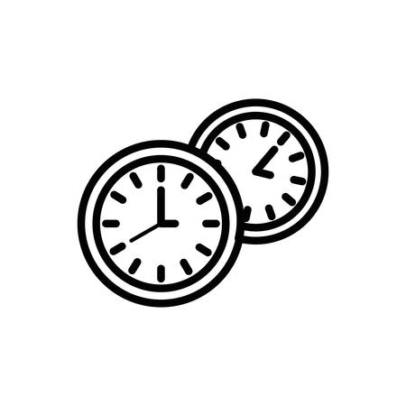 Clocks instruments design, Time tool watch second deadline measure countdown and object theme Vector illustrationのイラスト素材